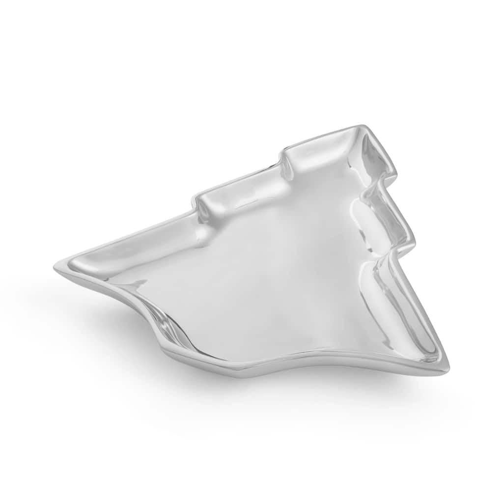 Nambe Christmas Tree Candy Dish - 11.5 Inch