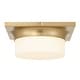 preview thumbnail 11 of 11, 10-in Antique Brass LED Flush Mount