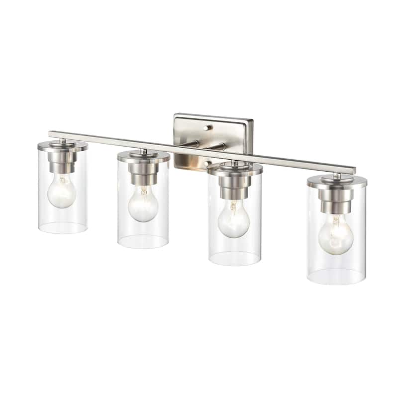Millennium Lighting Verlana 4-Light Bathroom Vanity Fixture in Multiple Finishes with Clear Glass Shades