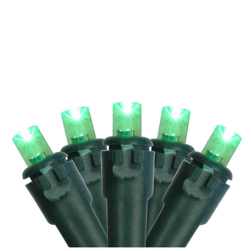 4' x 6' Green LED Wide Angle Christmas Net Lights - Green Wire
