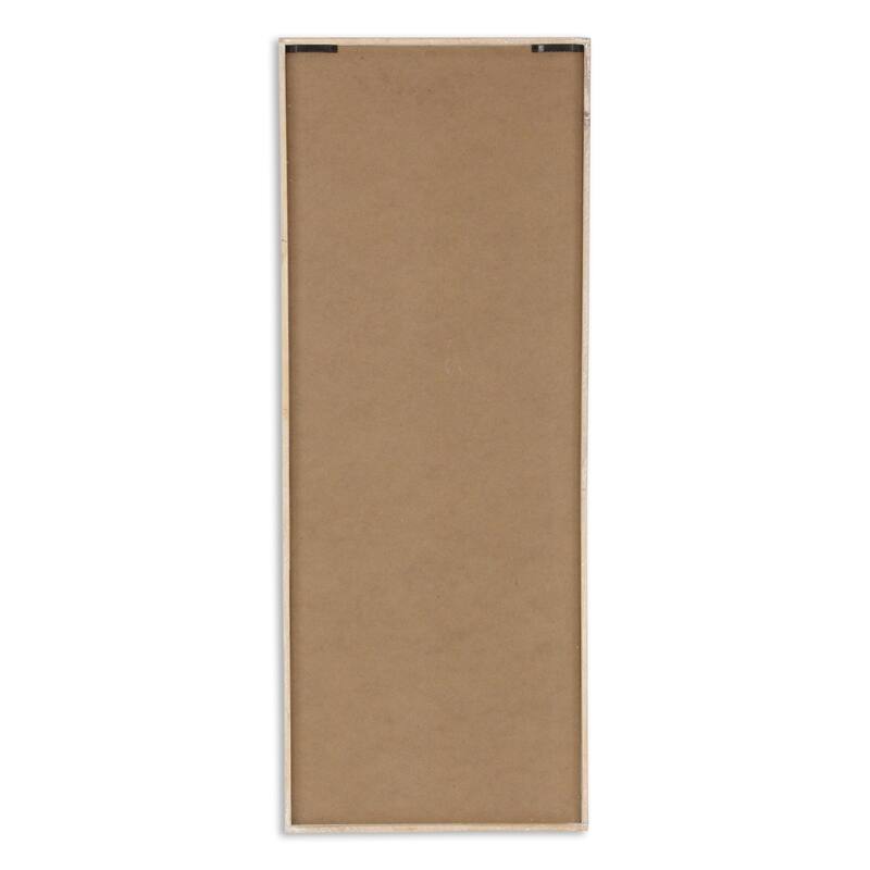 HomeRoots 32" X 12" Natural White And Lavender Floral Wood Framed Art