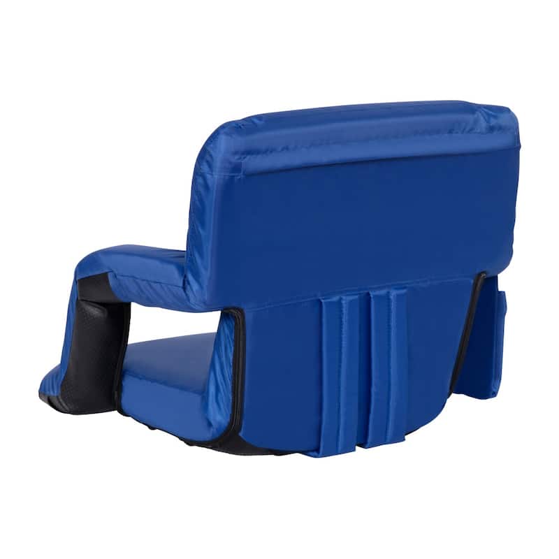 Backpack Reclining Padded Stadium Chairs with Armrests & Storage Pockets