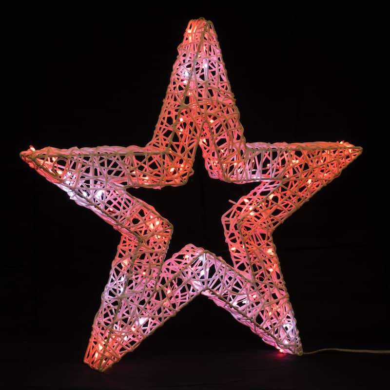 LED Star Decor with UL Plug 24 inches Festive Light Display - 24” x 3” x 22.5” (L x W x H)