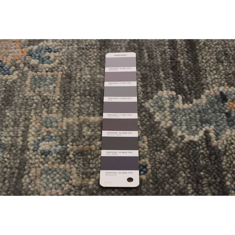 ECARPETGALLERY Hand-knotted Jules Serapi Dark Grey Wool Rug - 7'11 x 10'1