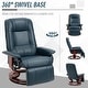 preview thumbnail 5 of 61, HomCom Faux Leather Adjustable Manual Swivel Base Recliner Chair with Comfortable and Relaxing Footrest