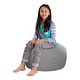 preview thumbnail 53 of 192, Kids' Stuffed Animal Storage Bean Bag Chair Cover or Toy Organizer 27 Inches Medium - Solid Gray