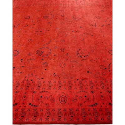 Fine Vibrance, One-of-a-Kind Hand-Knotted Area Rug - Pink, 8' 1" x 10' 5" - 8' 1" x 10' 5"