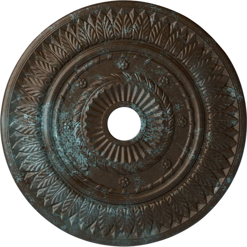 26 3/4"OD x 3 5/8"ID x 1 1/8"P Leaf Ceiling Medallion