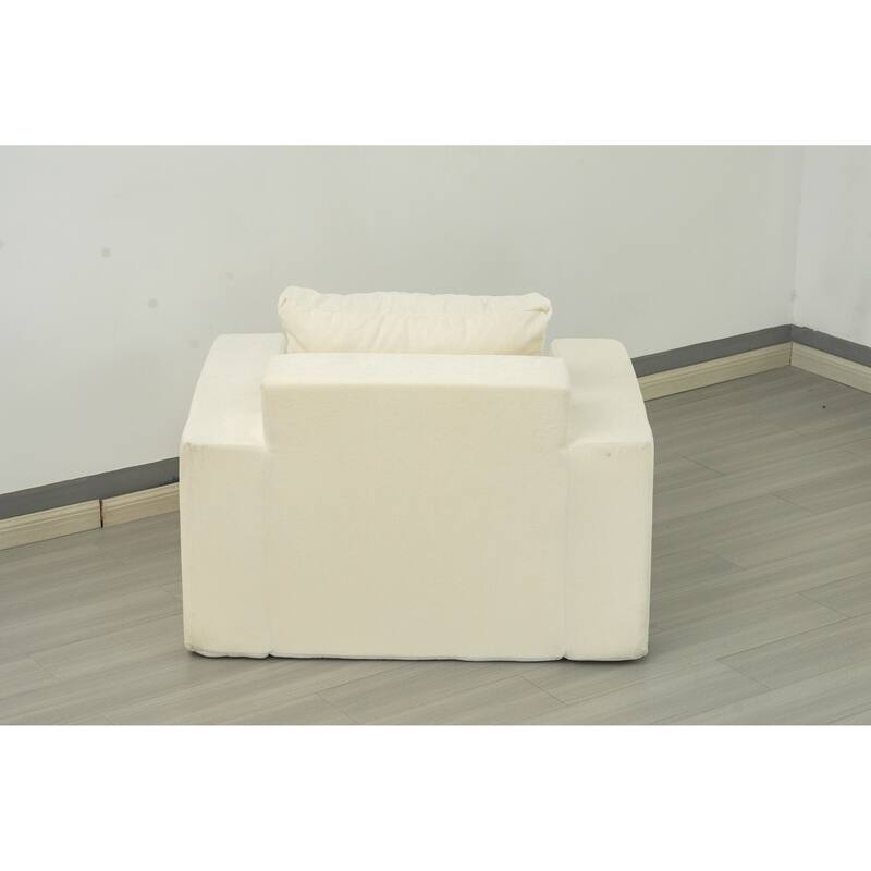 Sofa in a box Foam Sofa Couch with Pillow, Bean Bag Chairs for Adults Stuffed High-Density Foam, Large Bean Bag Single Sofa