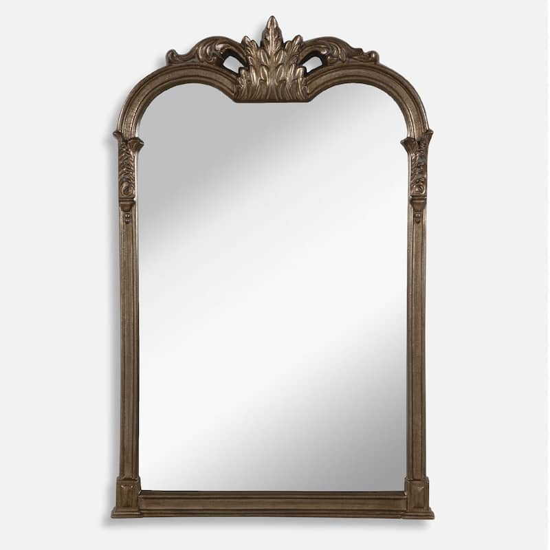 Antique Style Square Wall Arch Mirror - 43" - Silver and Gold