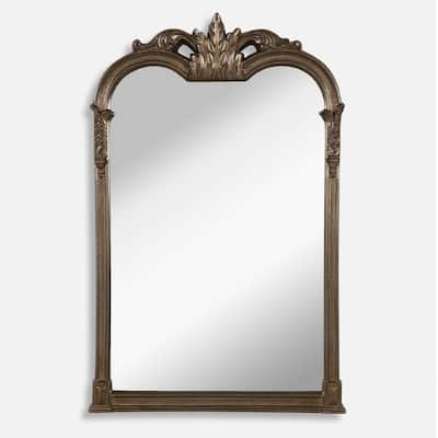 Antique Style Square Wall Arch Mirror - 43" - Silver and Gold