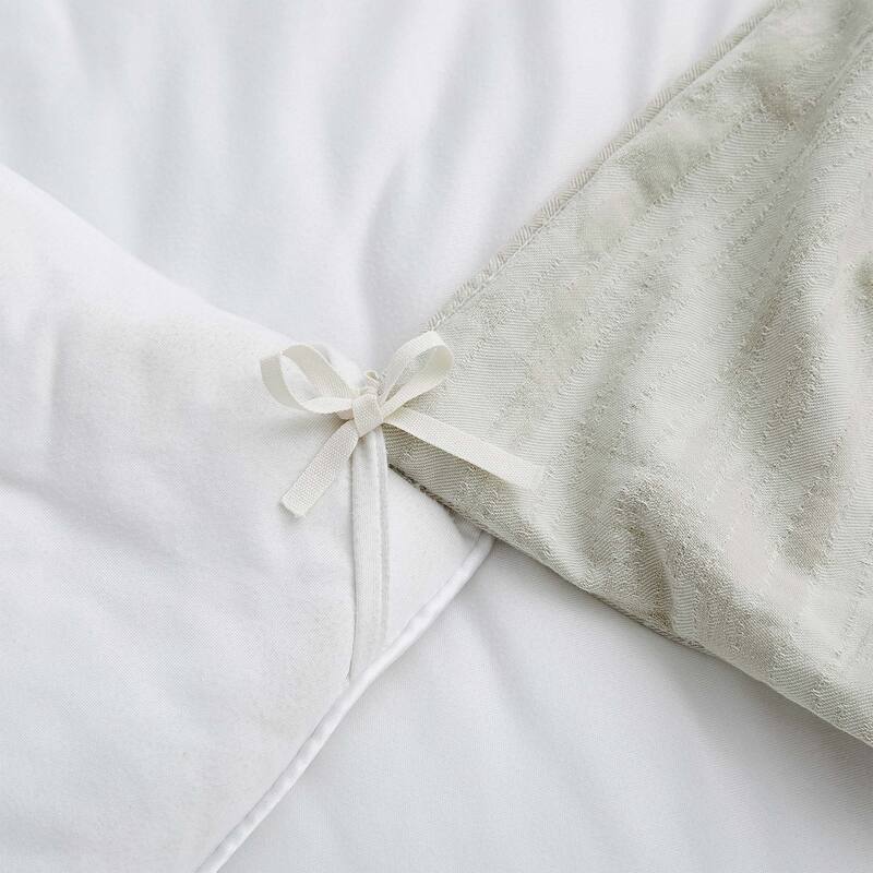 Floral Jacquard Cotton Linen Blend Duvet Cover Set, Bedding Set with Pillowcases