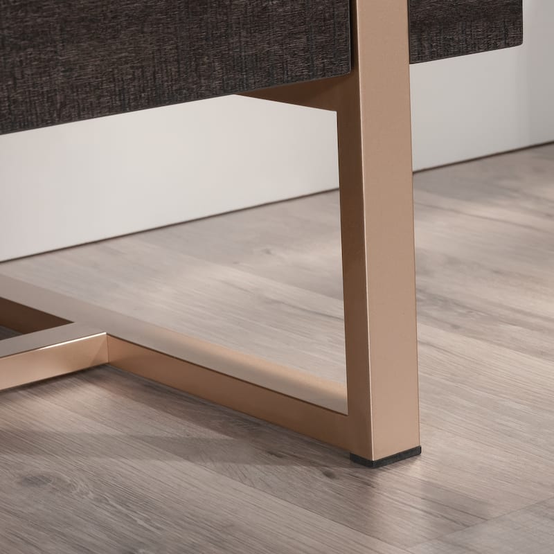 Wood Credenza with Spacious Cubbies, Black - 60.00" W x 15.51" D x 21.97" H