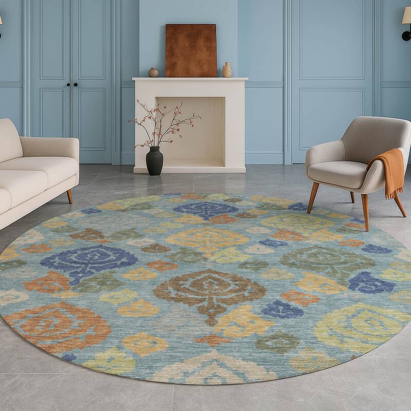 Machine Washable Indoor/ Outdoor Casual Zona Chantille Rug