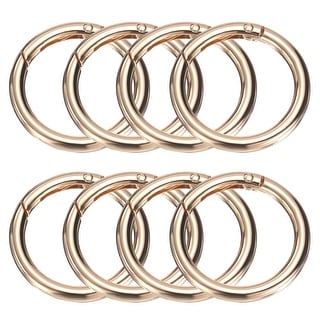 Spring Key Ring Buckle Metal Spring O Rings Trigger Spring Keyrings Buckle Round Snap Clip for ...