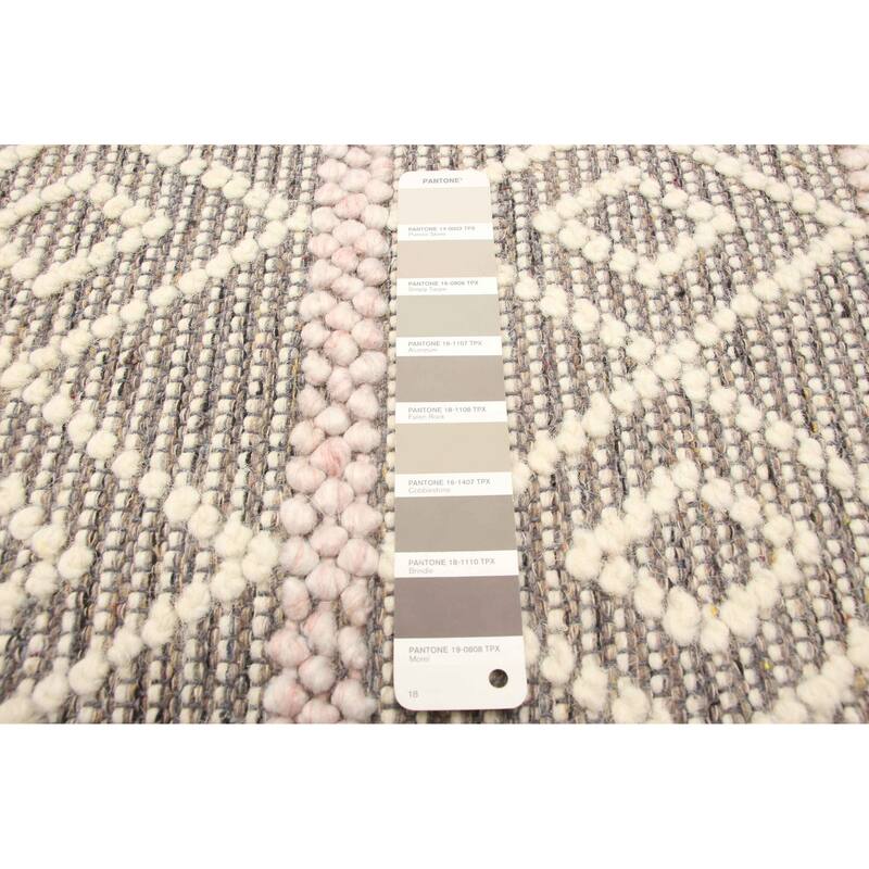 ECARPETGALLERY Braid weave Sienna Taupe Wool Rug - 5'0 x 7'10