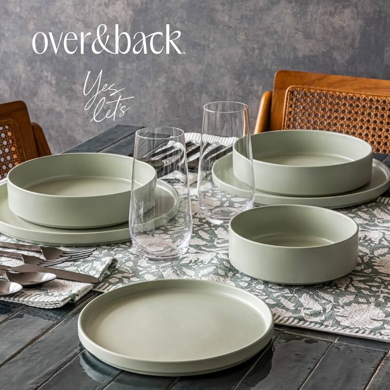 over&back Stackable Semi-Matte Stoneware Dinnerware