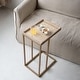 preview thumbnail 1 of 13, C Table Couch End Table - 15.5"D x 11.5"W x 25.25"H Gold