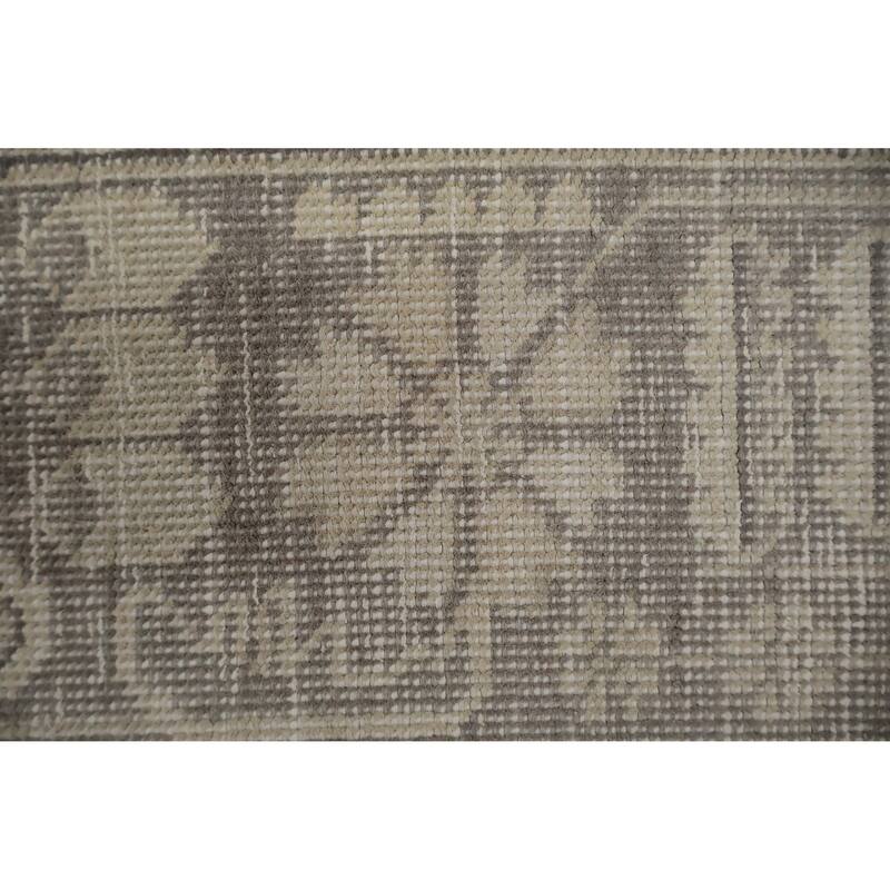 Hand Knotted Oriental 100% Wool Carpet Traditional Floral Beige & Ivories Tabriz Area Rug - 9' 8'' X 6' 5''