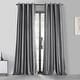 preview thumbnail 4 of 70, Exclusive Fabrics Grommet Blackout Faux Silk Taffeta 108-inch Curtain (1 Panel) 50 X 108 - Platinum