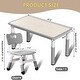 preview thumbnail 2 of 4, Kids Table and 6 Chair Set - Height Adjustable, Multifunctional Desk
