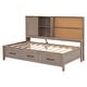 preview thumbnail 30 of 28, Daybed Multi-Functional Wood Slat Support Daybed Stylish Bed Frame with 3 Drawers All-in-One Cabinet and Shelf Twin Size