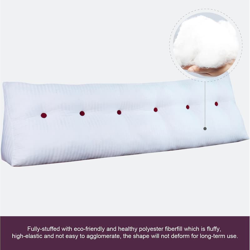 WOWMAX Large Reading Wedge Headboard Pillow for Bed Rest Back Support