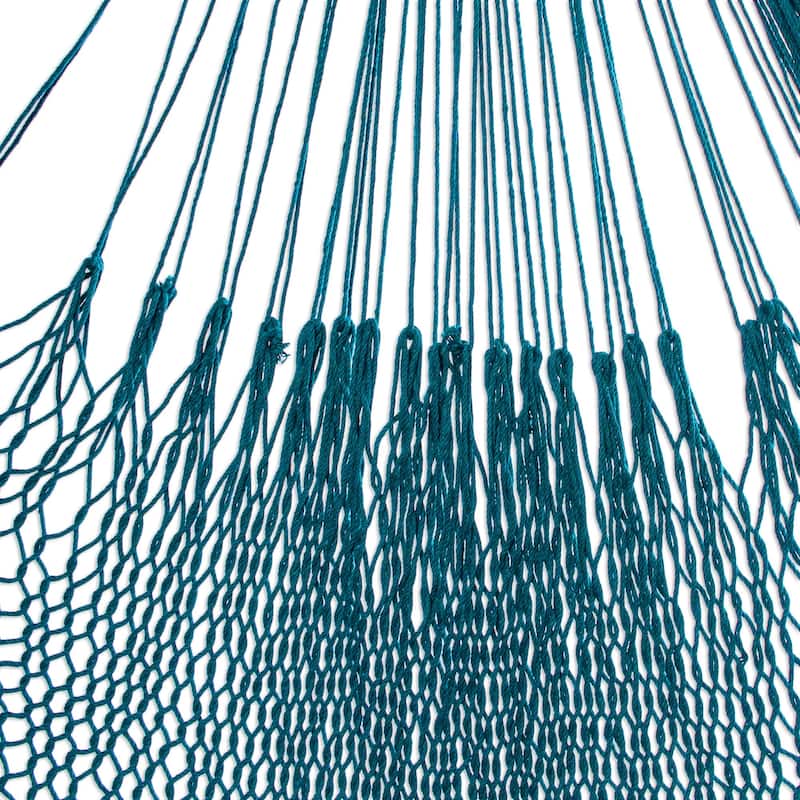 Novica Handmade Uxmal Peacock Cotton Rope Hammock (Single)