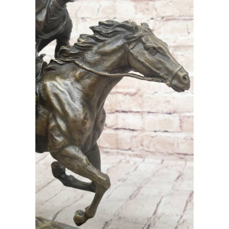 American Clic Western Cowboy Bronze Sculpture Statue Remington Tribute
