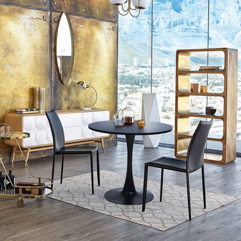 HomyLin 31.5 inches Round Dining Table with Pedestal Base