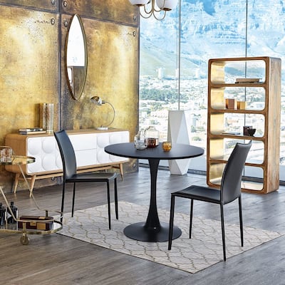 HomyLin 31.5 inches Round Dining Table with Pedestal Base
