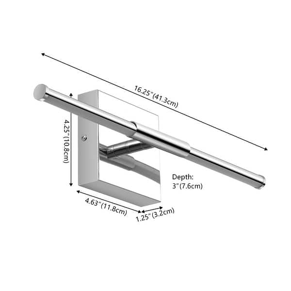 dimension image slide 9 of 21, 28" Dimmable Integrated LED Metal Wall Sconce, by JONATHAN Y