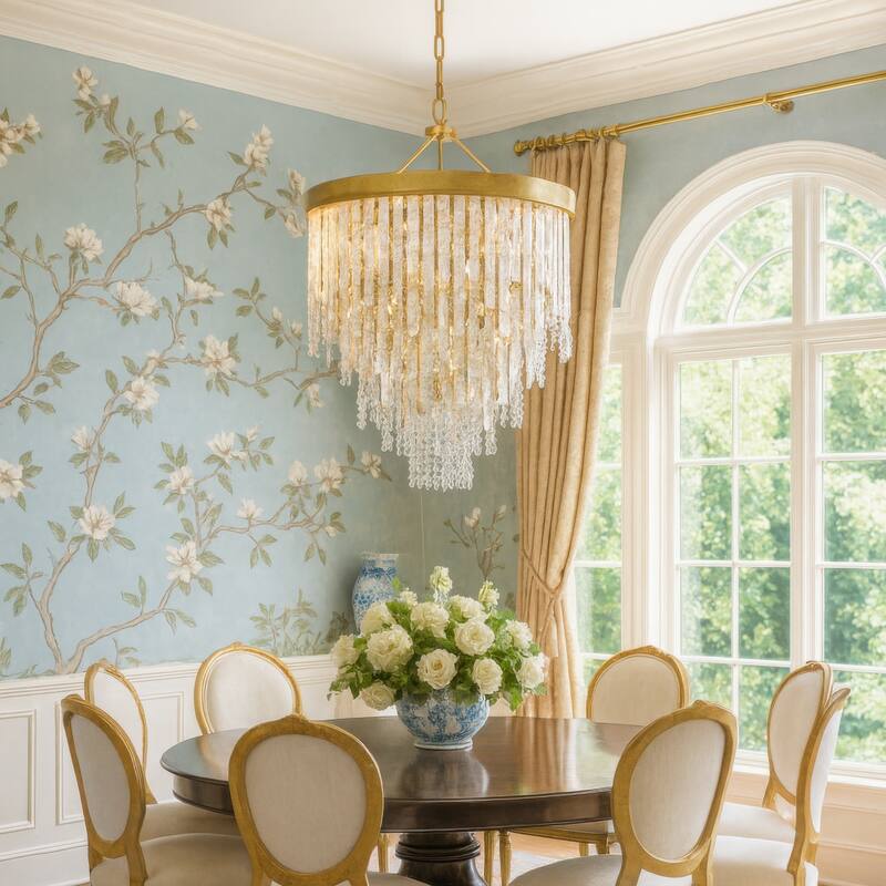 Varaluz Lafayette Chandelier - Havana Gold - 24"W X 34.75"H