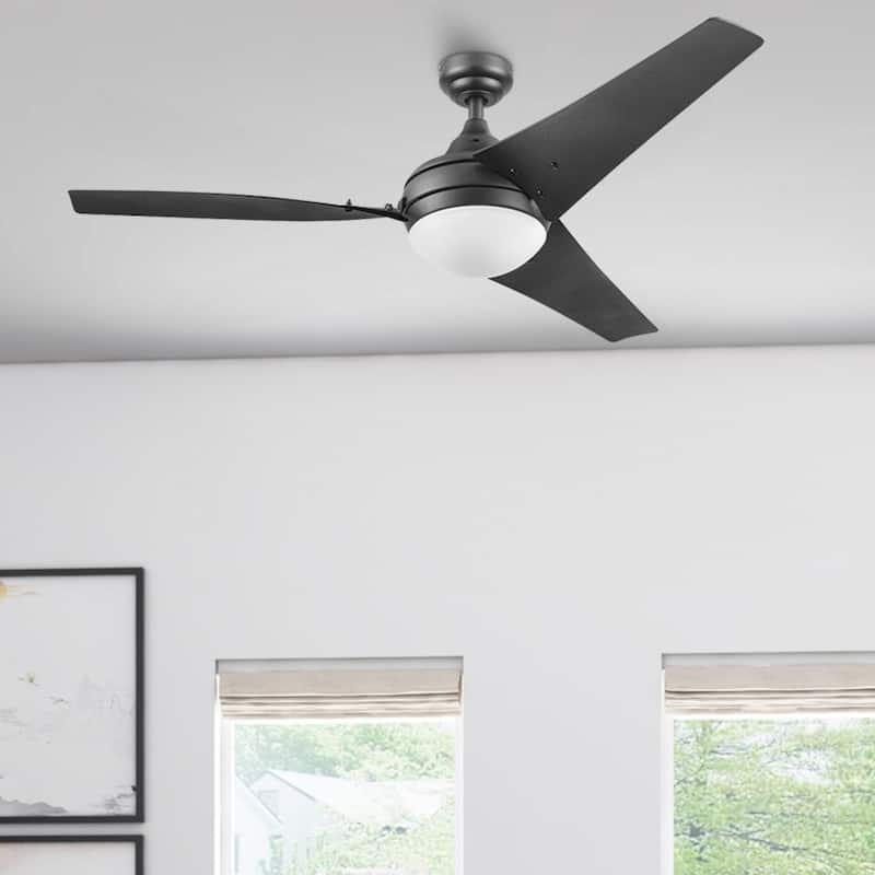 52" Honeywell Neyo Contemporary Indoor LED Ceiling Fan with Light, Remote Control - Bronze