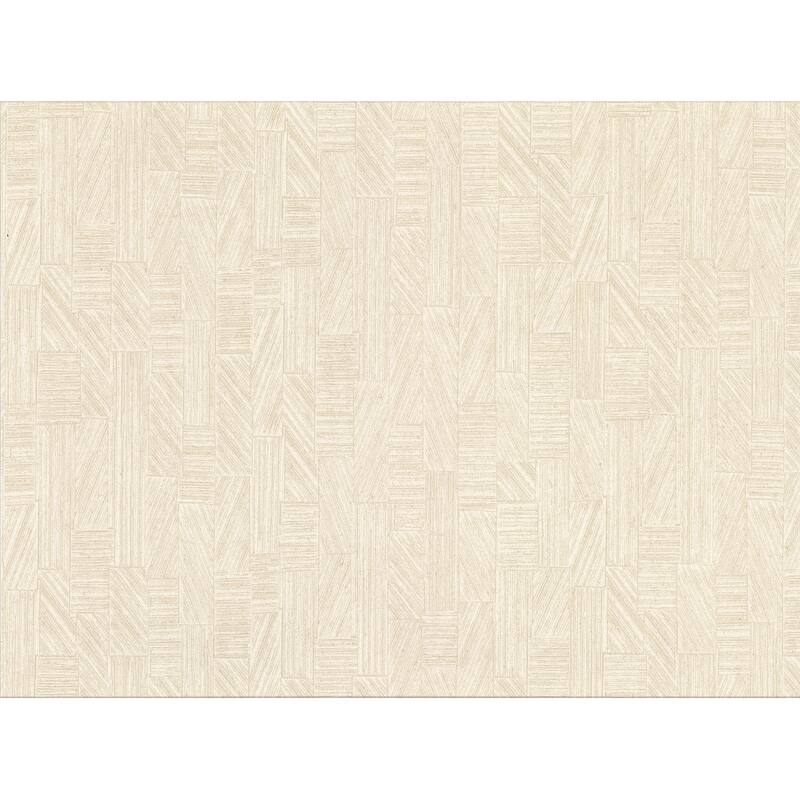 Kensho Cream Parquet Wood Wallpaper
