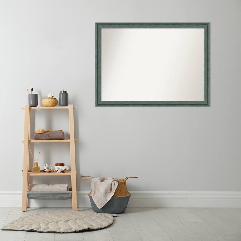 Upcycled Non-Beveled Wood Framed Bathroom Vanity Wall Mirror