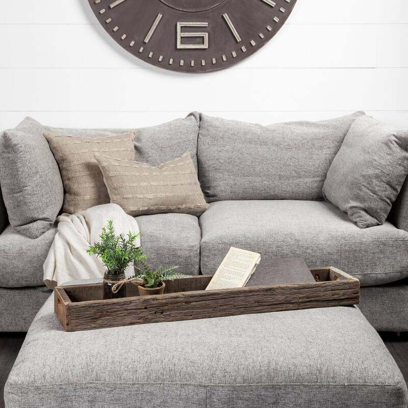 Vernon Brown Reclaimed Wood Rectangular Tray (Small)