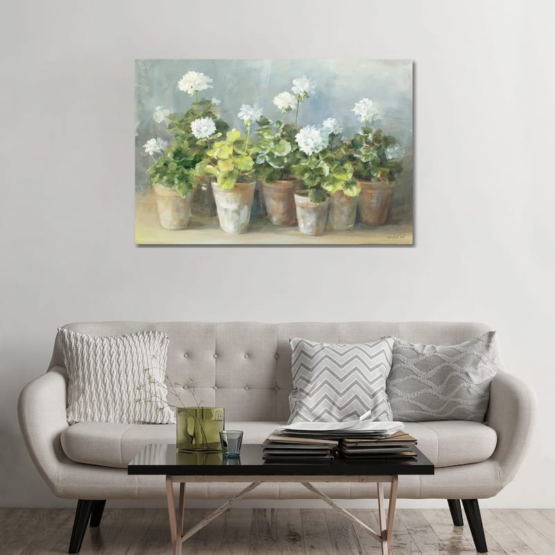 iCanvas "White Geraniums" by Danhui Nai Canvas Print - 32x48x1.5