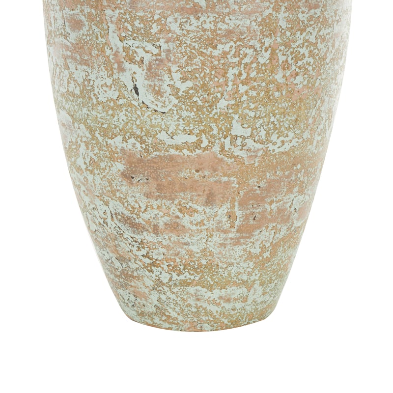 Ceramic Antique Style Textured Patina Decorative Vase - Brown - Roche River Decor
