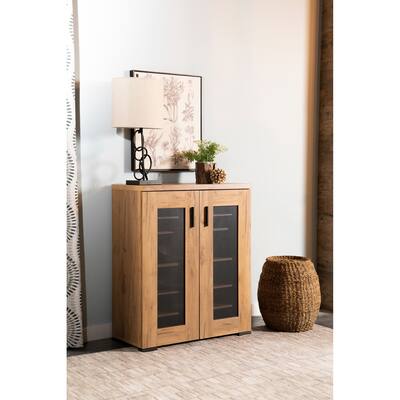 Coaster Furniture Bristol Golden Oak Metal Mesh Door Accent Cabinet