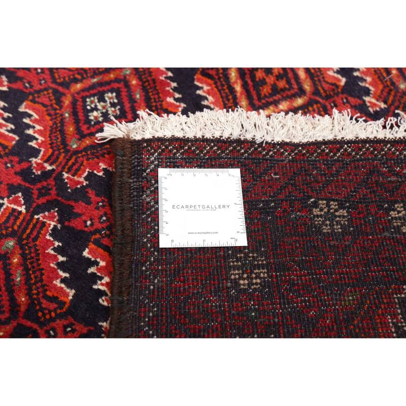 ECARPETGALLERY Hand-knotted Teimani Red Wool Rug - 3'2 x 5'5