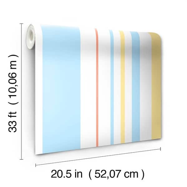 Disney & Pixar Toy Story 4 Owens Stripe Blue & Orange Wallpaper