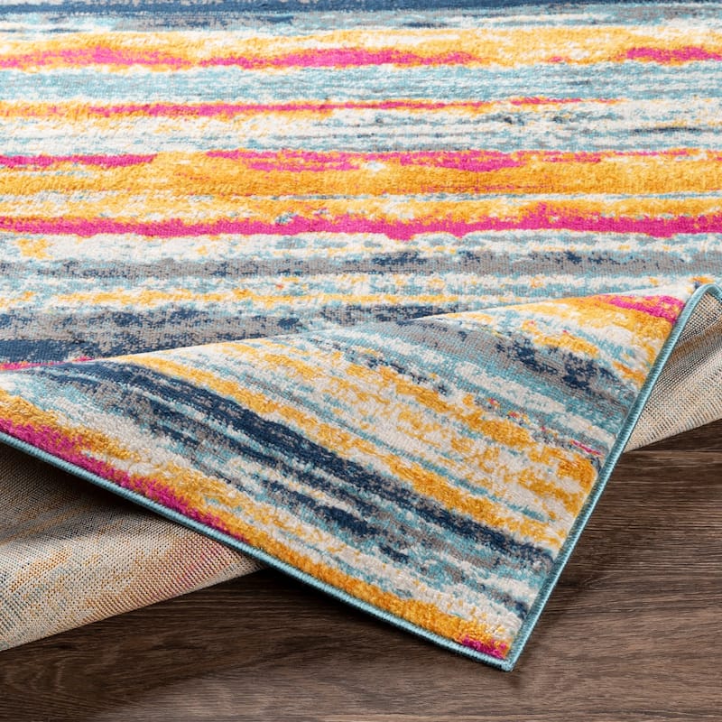 The Curated Nomad Bevers Vibrant Striped Area Rug