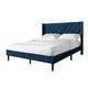 preview thumbnail 41 of 62, CraftPorch Sophisticated Wingback Upholstered Platform Velvet Bed