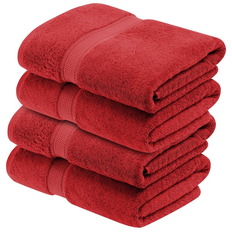 Superior Egyptian Cotton Pile Heavyweight Bath Towel Set of 4