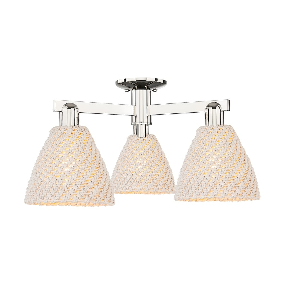 Innovations Lighting 716-3F-11-25 Natural Ballston Dome Semi-Flush