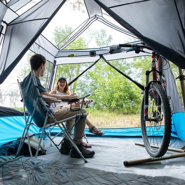 Shop Core Lighted 9 Person Instant Cabin Tent Overstock 28165317