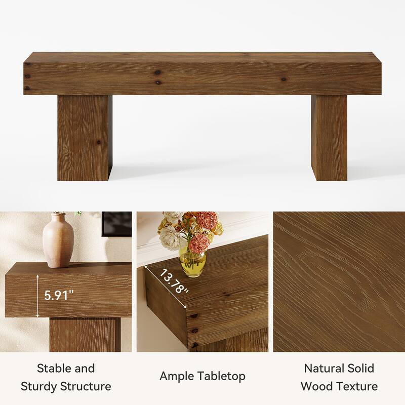 Solid Wood Television Stand for 55/60/65/75 Inch TVs, TV Entertainment Center Media Console Table for Living Room Bedroom