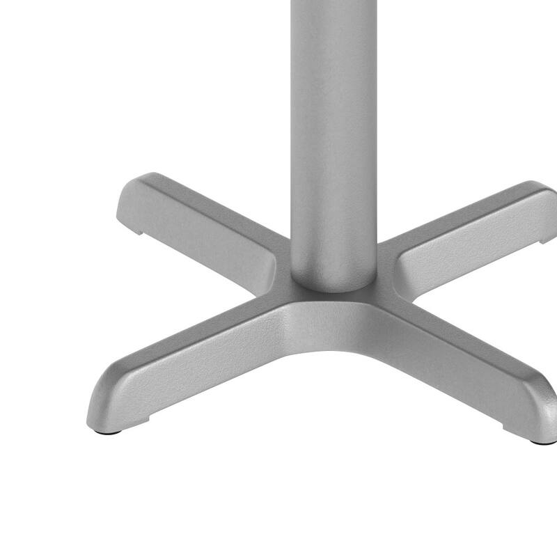 22" x 22" Restaurant Table X-Base with 3" Dia. Table Height Column - 22"D x 22"W x 28"H