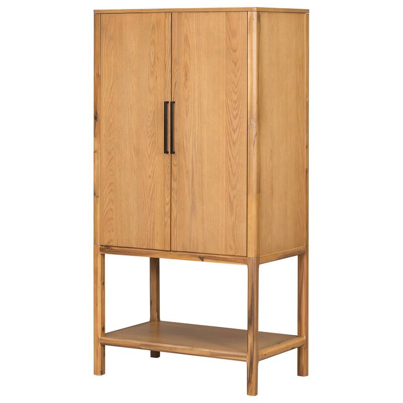 Sophisticated Oak Veneer Cabinet With Multiple Storage Functions,Suitable For Study,Entryway,Hallway,Living Room,Foyer